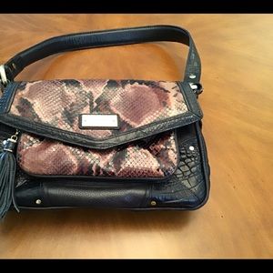 Brahmin bag in black with mocha design